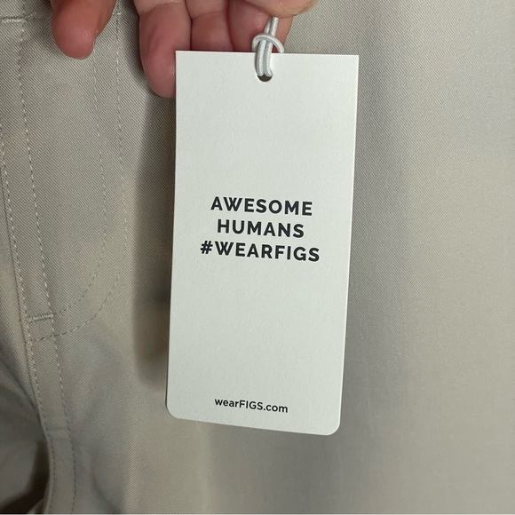 Figs Axim Cargo Scrub Pants in Slate Gray with Neon Yellow Drawstring 5XLT - Picture 12 of 13